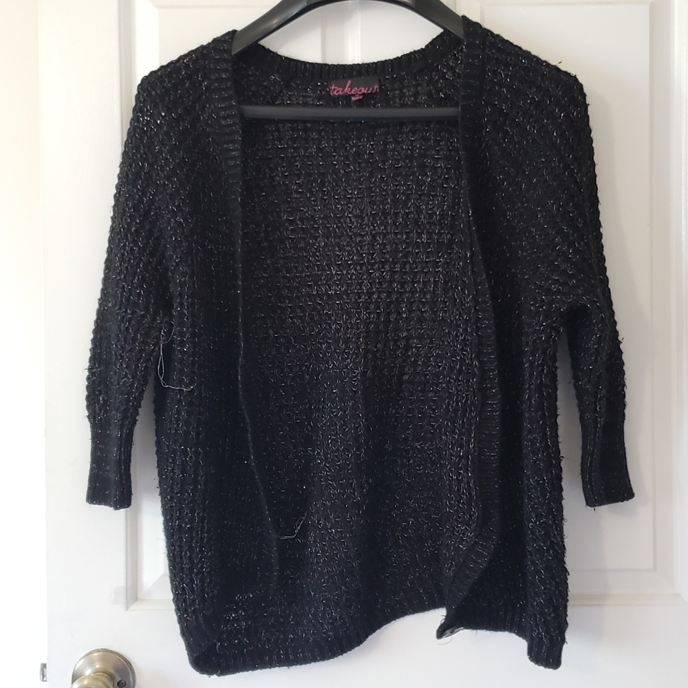 3/$30 Chunky black cardigan